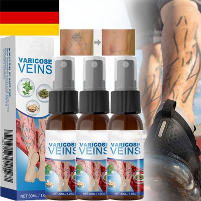 1/2/3x Varicose Veins Spray Veins Treatment Spray for Legs Natural herbal 30ml