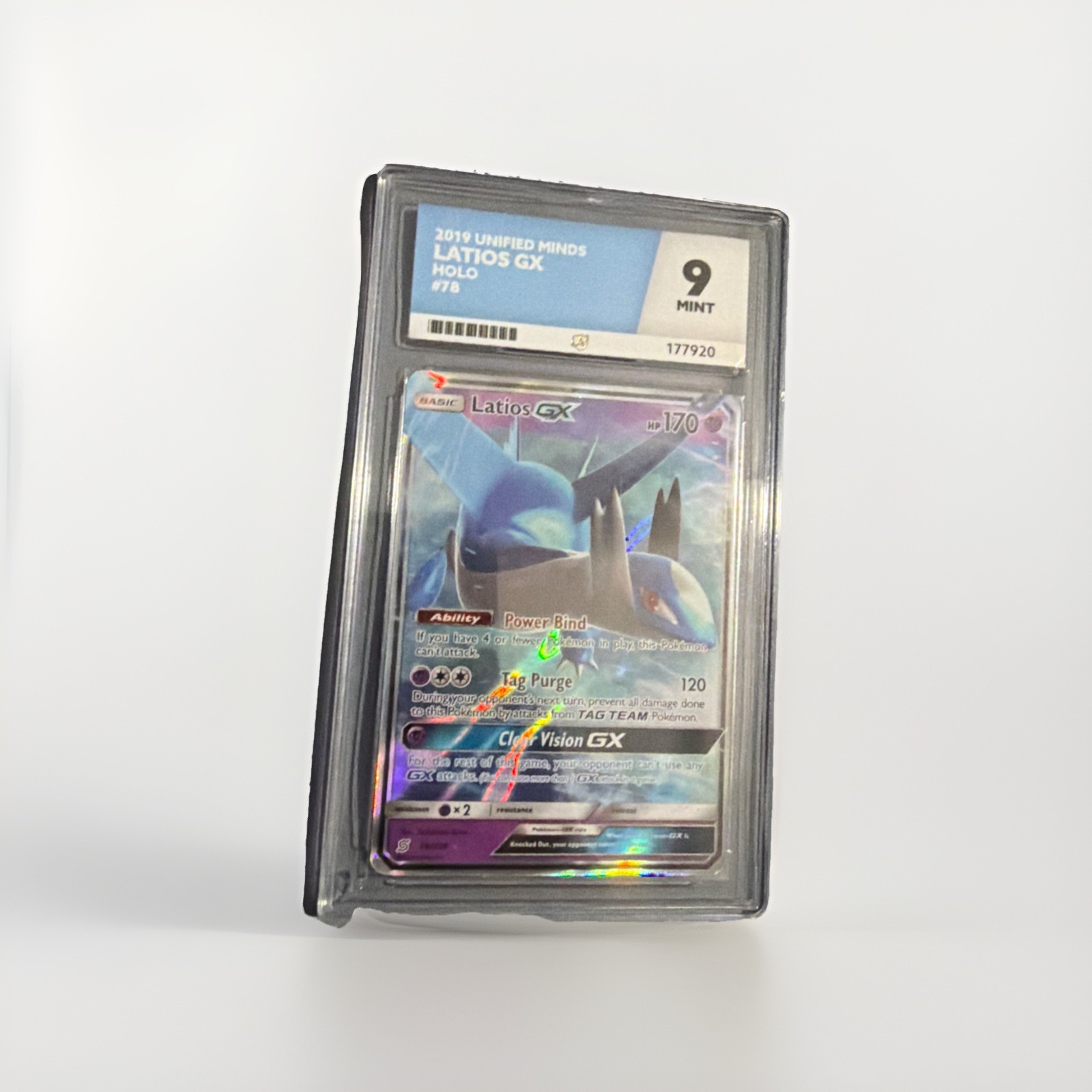 Pokémon Latios GX 78/236 S&M: Unified Minds Ultra Rare PSA 9 MINT