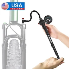 Bike Shock Pump 300psi High Pressure Inflator Schrader Suspension Fork