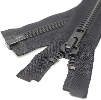 #10 23 Inch Black Nickel Separating Jacket Zipper Metal Zipper Heavy Duty Metal