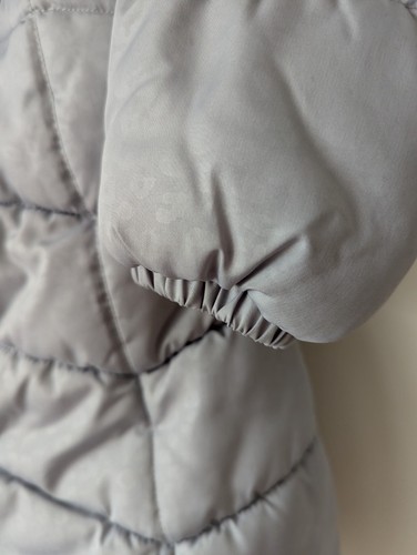 London Fog Girls Puffer Fleece Lined Gray Pink Jacket Size L (14/16) - Picture 10 of 12