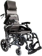 Vip515 34 Lbs Lightweight Tilt-in-space Transport Wheelchair With Removable Foot
