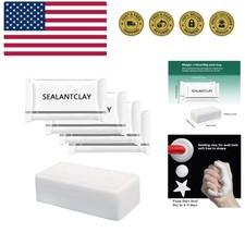 Pack of 4 White Seal Putty Waterproof Duct Seal Repair Sealing Clay, Quick Me...