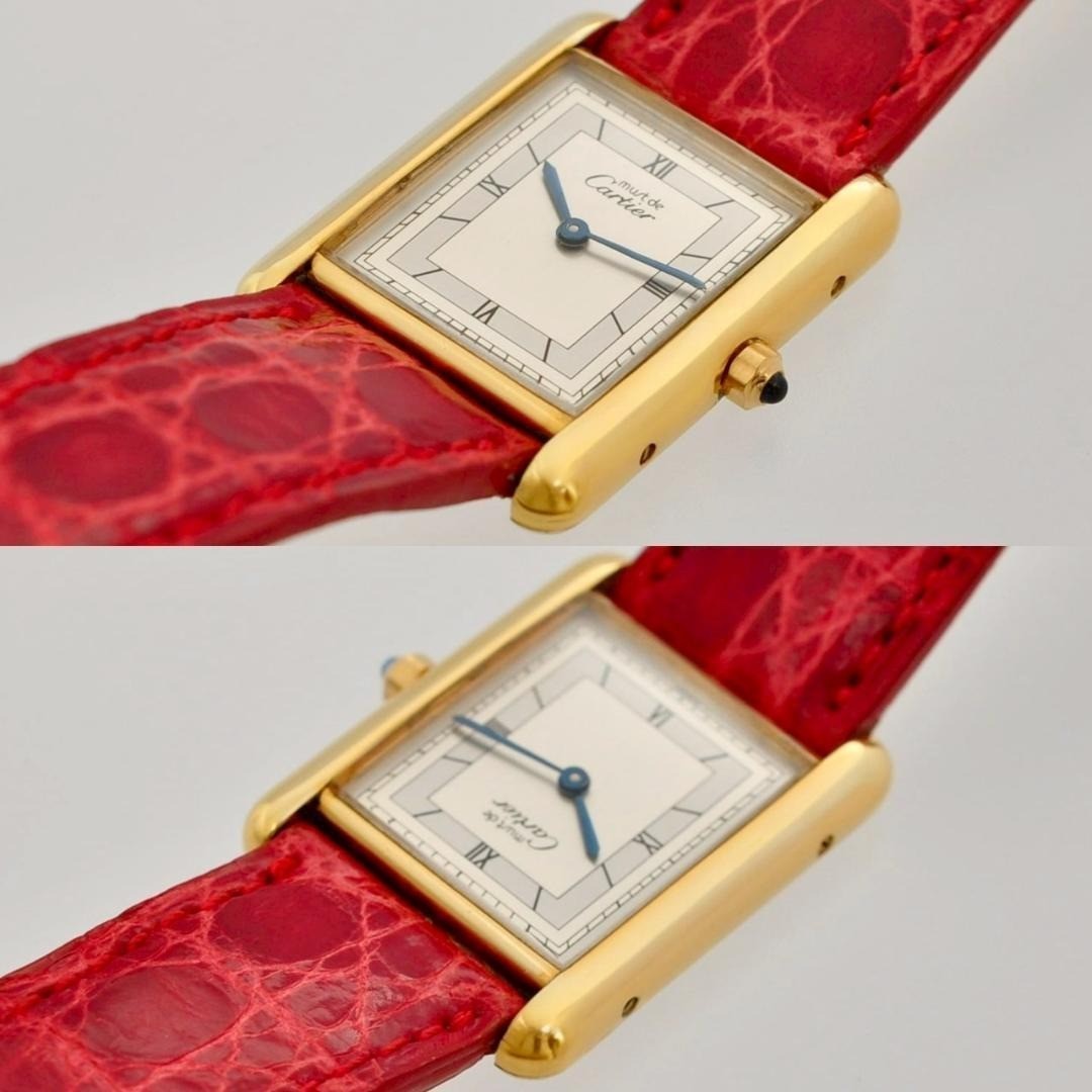 Cartier Watch Must Tank Silver Dial Roman index LM 23mm Mens