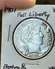 1907 Barber Half Dollar 50c Coin