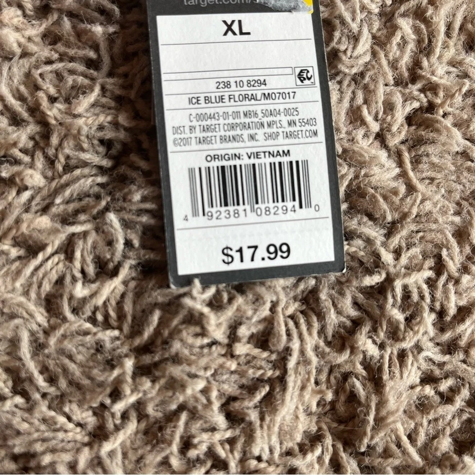 ¡NUEVO CON ETIQUETAS! Pantalones de bikini de natación Mossimo azul floral hipster talla XL Foto 4 de 4