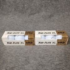 Top-Flite XL Gold Golf Balls Unisex 6 Count White Spalding 2 Sleeves Vintage