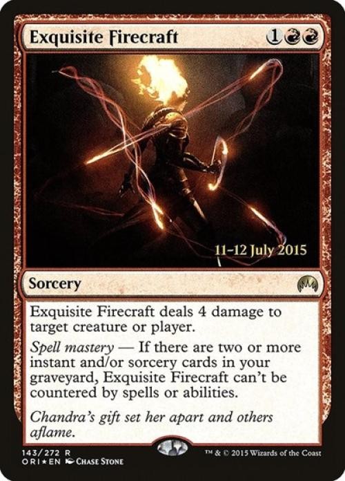 Exquisite Firecraft -Foil Light Play MTG Promos: Prerelease Cards