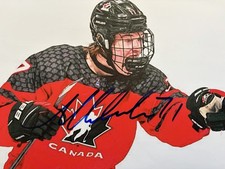 Macklin Celebrini Signed 11x14 Photo Boston University BAS COA Autograph Sharks