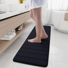Memory Foam Bath Mat 59" x 17" Ultra Soft and Non-Slip Bathroom Rugs Water Ab...