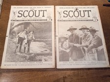 2 X THE SCOUT Magazine Weekly 1937 Vintage Scouting Feb 20/27 Newspaper VGC