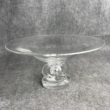 Steuben CRYSTAL GLASS Clear 9 7/8" Centerpiece Compote Dish 1982
