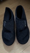 Schawos Hausschuhe Schurwolle Filz Gr. 42 Klettverschluss