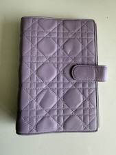Christian Dior Paris Lilac Lambskin Leather Planner Agenda RARE 7.5 x 5 Inches