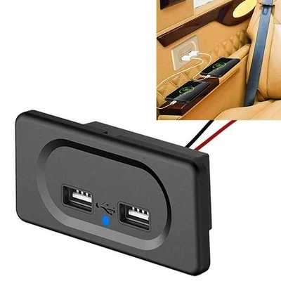 DC5V/3.1A Double Prise Chargeur USB Pour Caravane Camping-car Bateau Voiture 12V