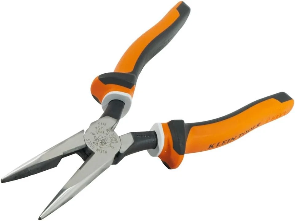 Klein Tools 2038EINS Cortador Lateral Nariz Larga Aislado 8 Pulgadas, Naranja/Gris Foto 3 de 4