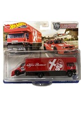 Hot Wheels Team Transport Alfa Romeo 155 V6 Ti & Fleet Flyer #53 HKF42 1:64