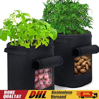 2/4er Pflanztasche Kartoffel Pflanzsäcke mit Henkeln Plant Grow Bag Pflanzsack