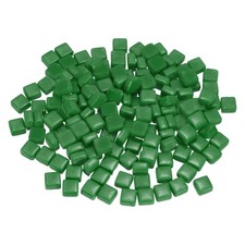 200g 140 Pieces 0.4" Iridescent Square Mosaic Tiles Green 