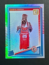 2025 WNBA Donruss Basketball Silver Holo Rated Rookie Saniya Rivers #92 RC