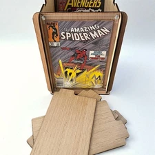 Comic Book Short Box Dividers - Set of Four Eco-Friendly Wood Dividers