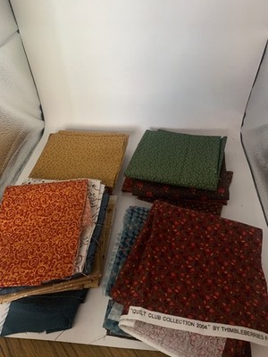 20 Folded Cotton Random Fabric Scraps- Quilting/Craft