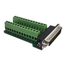 DB25 Male to Terminal Block 25 Pin Connector Adapter with Full Copper Connector