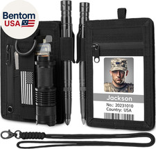 Tactical ID Card Holder, 900D Nylon, Hook  Loop Patch Badge Holder, Waterproof