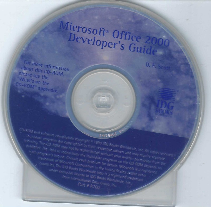 ITHistory  SOFTWARE (1997) MICROSOFT Office 2000 Developers Guide IBM CD IDG