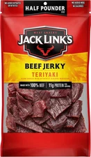 Jack Link's Beef Jerky, Teriyaki, ½ Pounder Bag- Flavorful Meat Snack