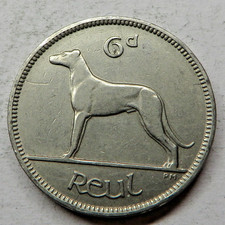 Ireland Republic 6 Pence 1934 Nickel KM#5