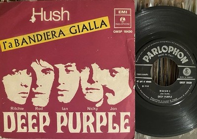 DEEP PURPLE Hush - EMI Italy Original 7'' 45rpm mit PS 1968
