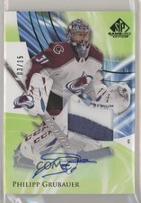 2020-21 Upper Deck SP Game Used Green 3/15 Philipp Grubauer #69 Patch Auto 0g4