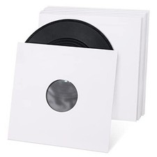 20PCS 12in Paper  Poly Lined Record Inner Sleeves, 110gsm LP 12 Inch White