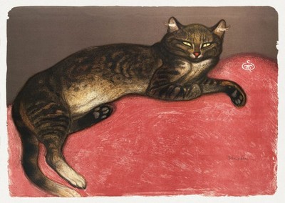 Elegante Katzenwandkunst Klassische Tierdruckdekoration Vintage Ani