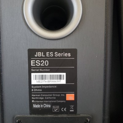 JBL ES20 Bookshelf Speakers Black 3-Way High Definition Audio