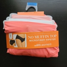Warners Blissful Benefits No Muffin Top Microfiber Hipster 3-Pack XXXL