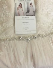  1299   MAGGIE SOTTERO   PATIENCE DIAMOND WHITE NUDE CORSET WEDDING DRESS 10 NEW