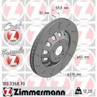 Zimmermann 2X Bremsscheibe Vorne Ø370 Mm BelüFtet Gelocht FüR Audi A3 Sportback