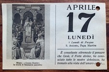 San Aniceto Papa Martyr, Heiligenbild Des Tages Am Montag, 17. April 1933