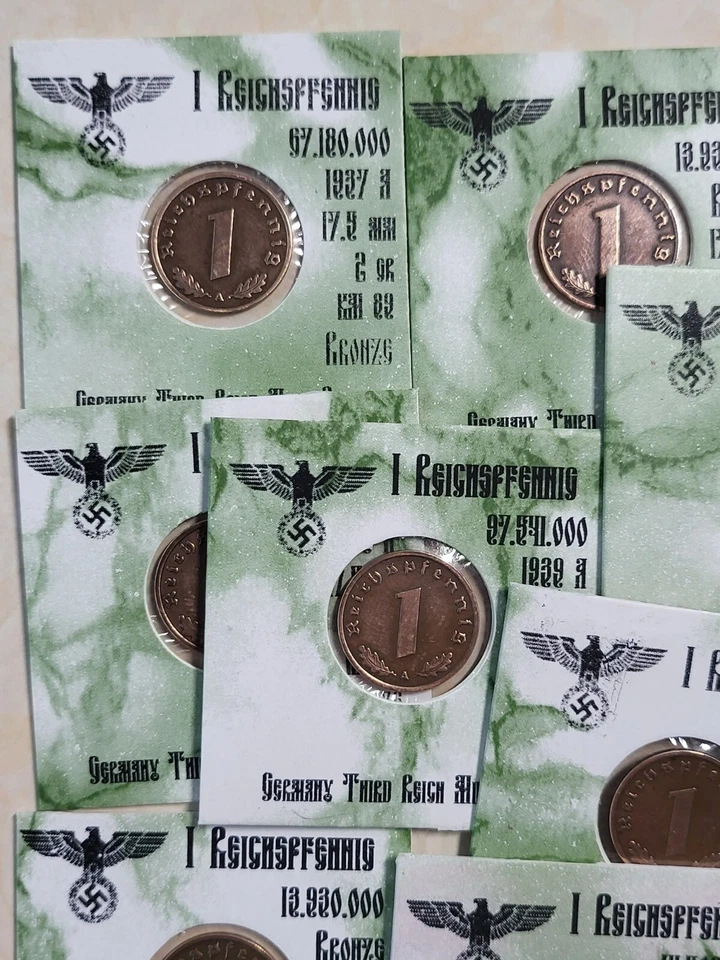 💰1937 - 1939 Alemania 1 Reichspfennig - Moneda de bronce - Segunda Guerra Mundial - 1 moneda Foto 3 de 4