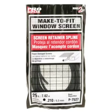 Screen Retainer Spline, 0.210 In., 25 Ft., Black | X Spline L P Prime Line Vyl