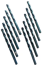 1/4" HIGH SPEED JOBBERS LENGTH DRILLS 118DEG TIP - BLACK- PACK OF 10 NACHI #501