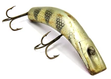 Kautzky Lazy Ike Vintage Flat Style Wood Crankbait Fishing Lure - Read