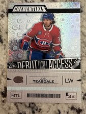 Joel Teasdale 2023-24 UD Credentials #114 Debut Ticket Acess /999 Canadiens