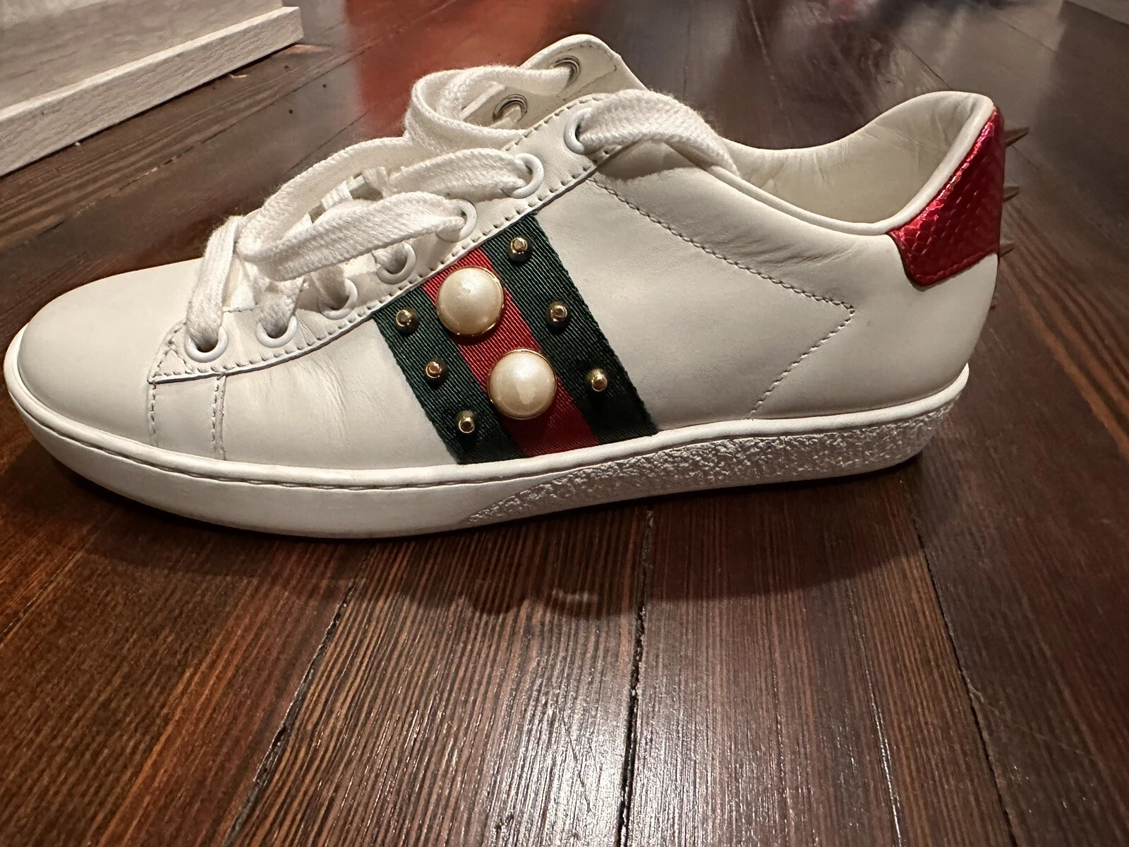 Baskets Gucci Ace, Pearl & Spikes