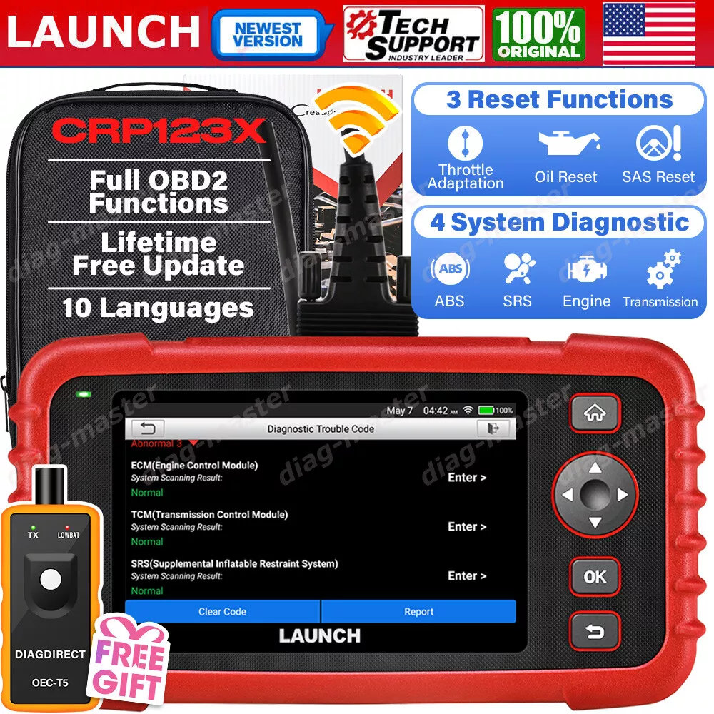 LAUNCH CRP123 OBD2 Scanner 2024 Newest Elite Code Reader  Engine/ABS/SRS/Transmission Car Diagnostic Tool, ABS Code Reader, SRS Scan  Tool, Check Engine