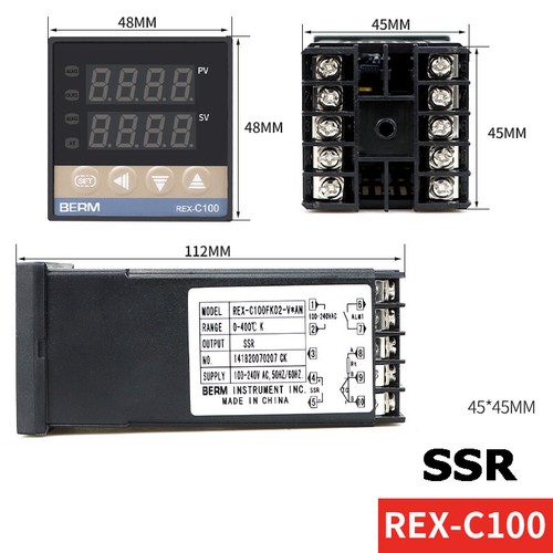 REX-C100/C400/C700/C900 Allarme digitale PID regolatore di temperatura AC 100-240V - Foto 10 di 20