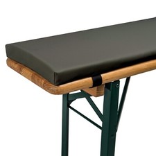 TexDeko Bierbankauflage gepolstert 220x25x4cm XL Kunstleder für Bierzeltgarnitur