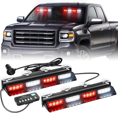 Lightweight 2x14 inch Emergency Dash Strobe Lights for Trucks & Service Vehicles